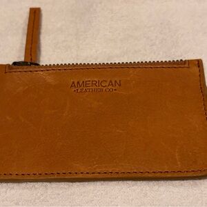 American Leather Co. Premium Leather Zip Card Holder